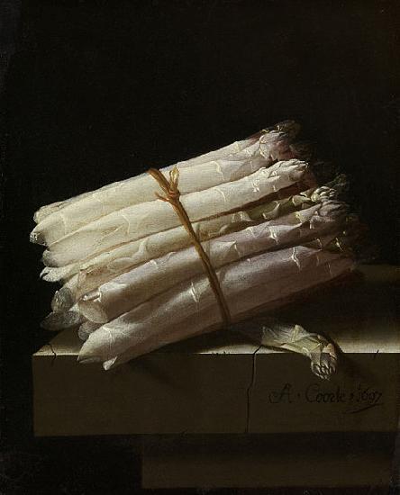 Adriaen Coorte Still Life with Asparagus. oil painting image